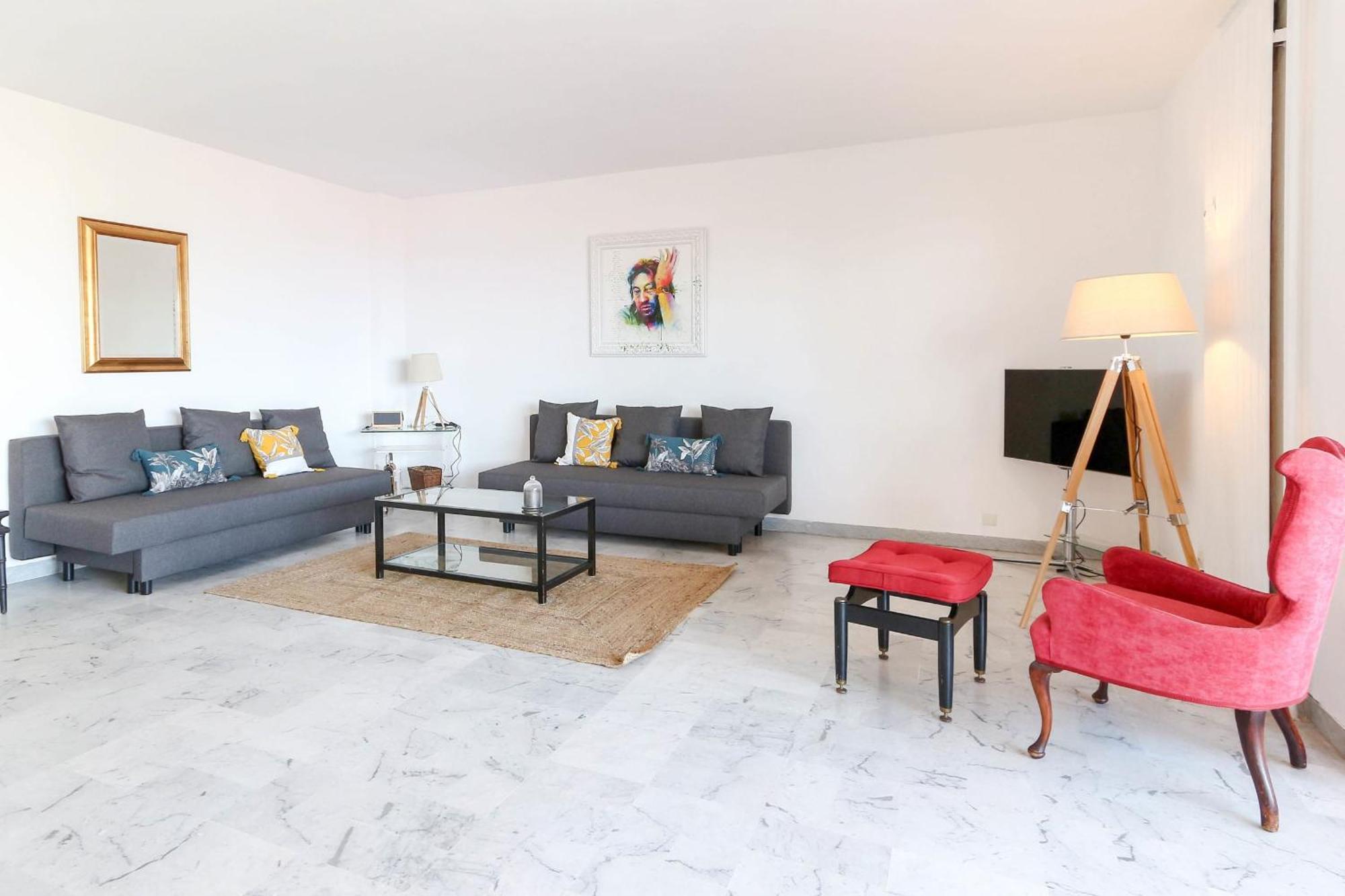Apartment Beautiful Flat With Sea View Terrace Pool Parking Portative Ac- Benakey Antibes