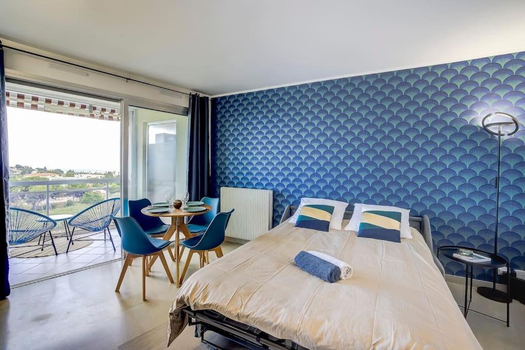 Vue Mer, Piscine - Tennis Antibes