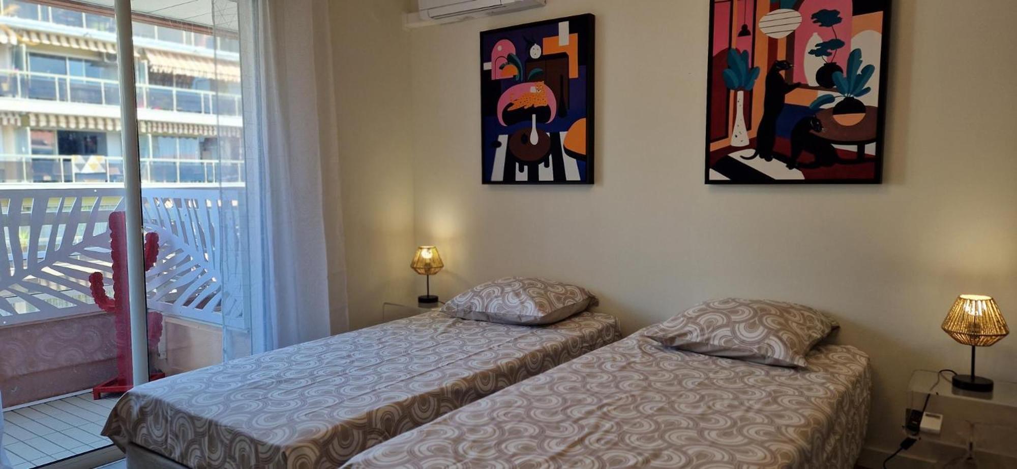 Juan 4 Prs, Clim, 300m Plage, Piscine, Parking Apartamento Antibes