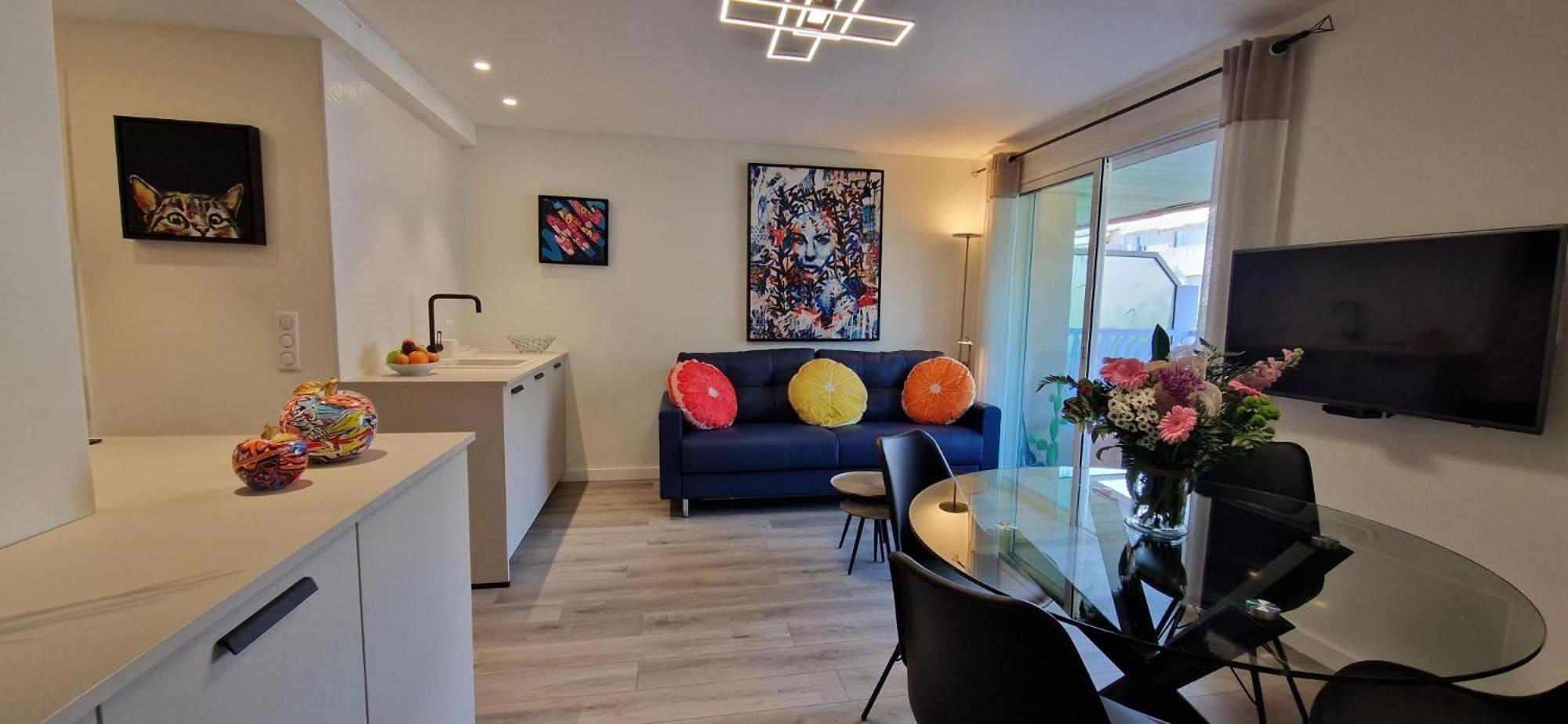 Juan 4 Prs, Clim, 300m Plage, Piscine, Parking Apartamento *