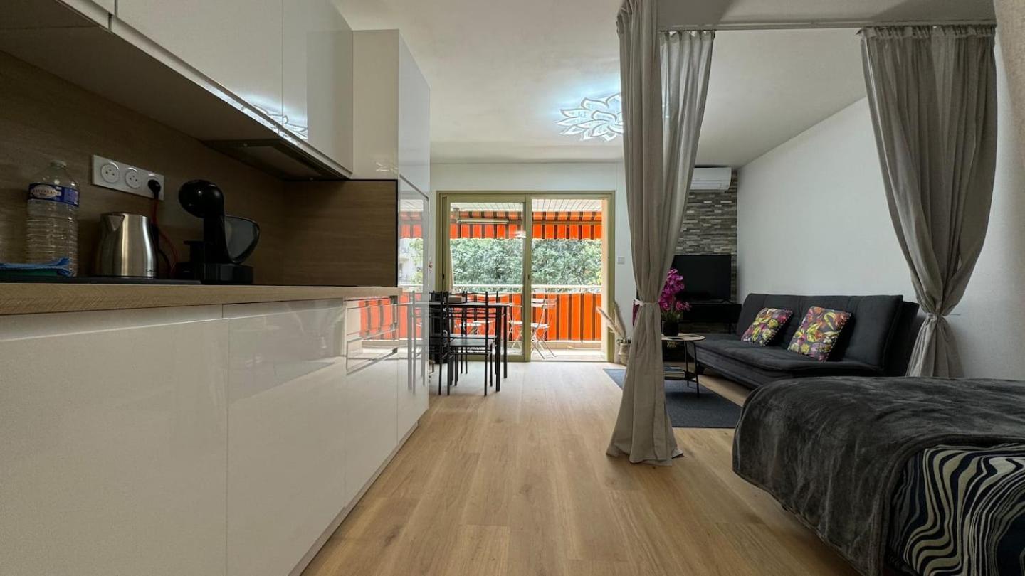 Juan-les-pins Clim-plage 200m -piscine Apartment Antibes