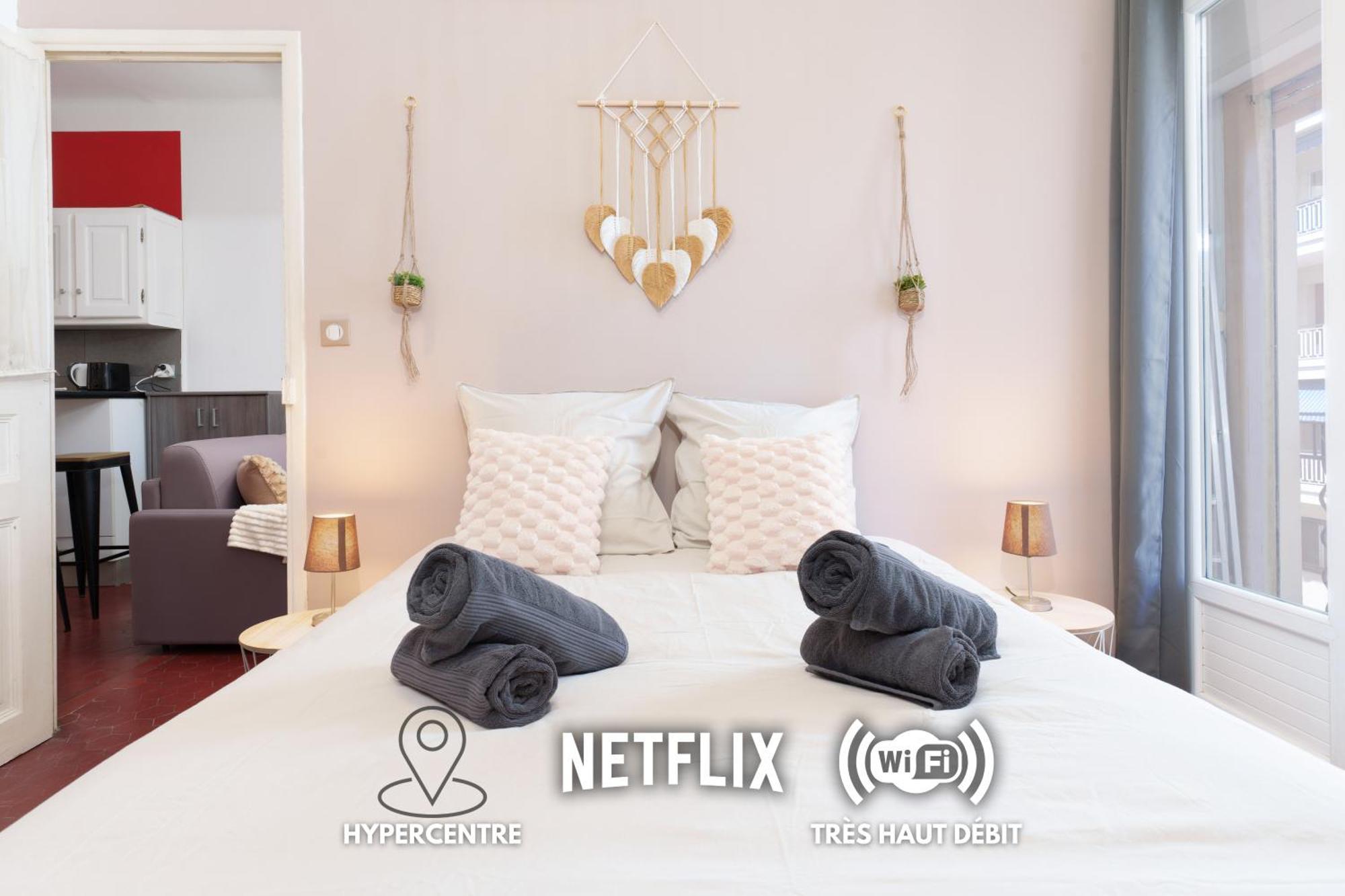 Apartment Le Cocon, Hypercentre - Netflix - Clim Antibes